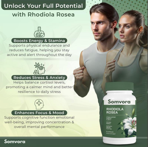 Rhodiola Rosea Capsules (1,000 mg)